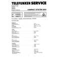 TELEFUNKEN 3000 COMPACT SYSTEM Instrukcja Serwisowa